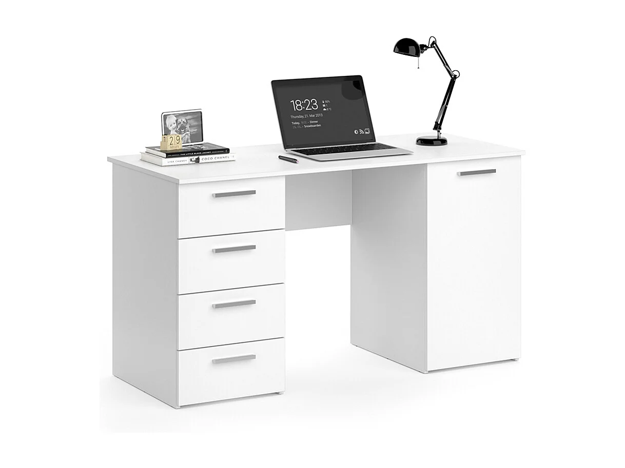 Bureau blanc 137x60x76.3 nico