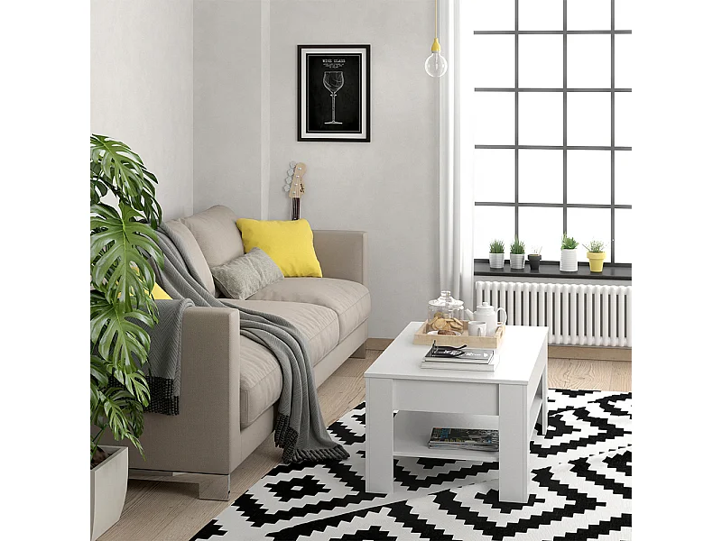 Salontafel wit 92.2x65x48 milan