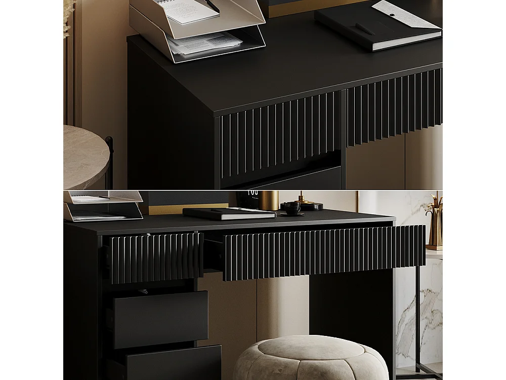 Bureau zwart 120x55x76 omira