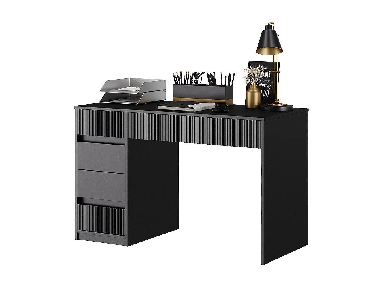 Bureau zwart 120x55x76 omira