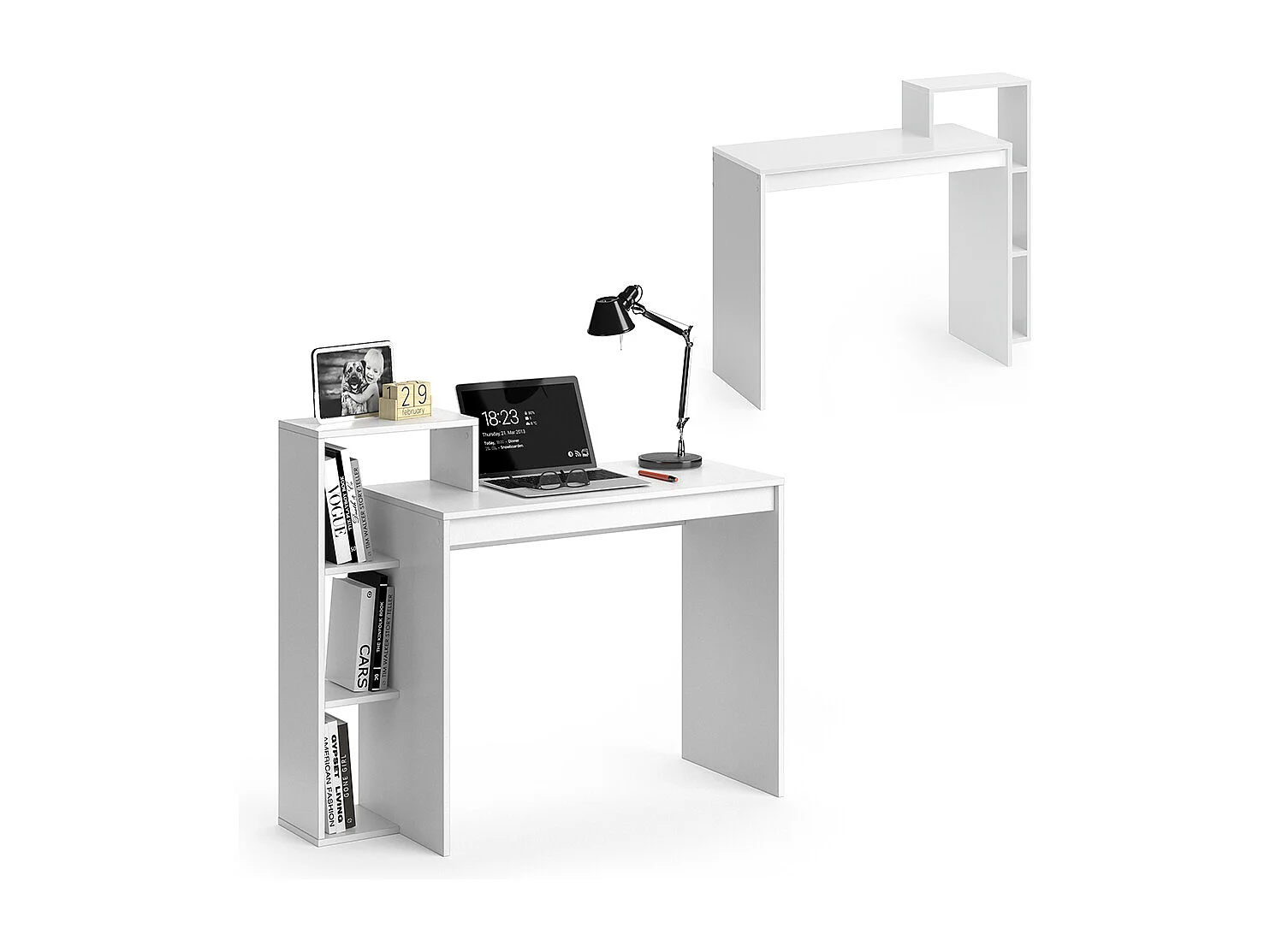 Schreibtisch weiß 110x40x91 leo