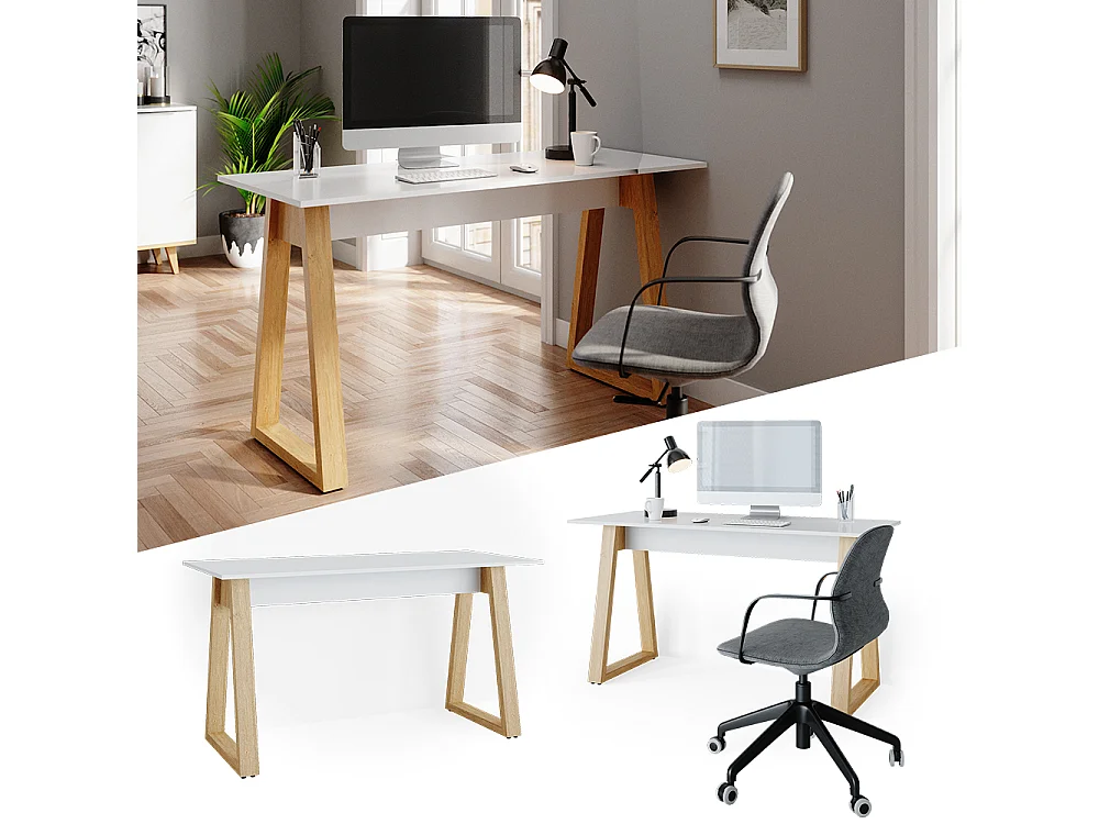 Bureau blanc 138x60x77 nautica