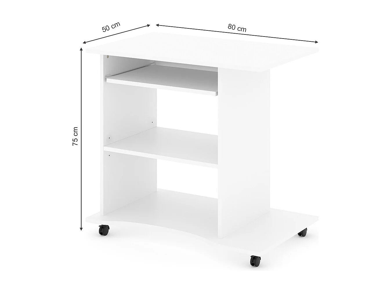 Bureau blanc 80x50x75 harm