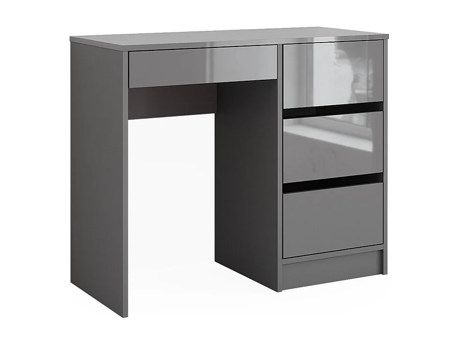 Bureau gris haute brillance 90x40x75 sherry