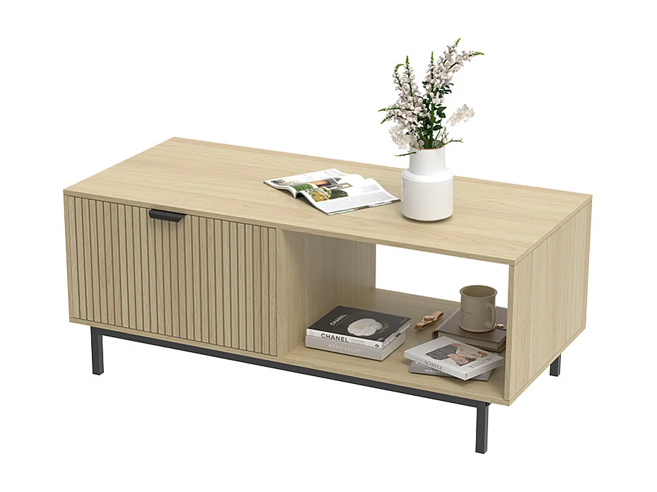 Table basse chêne 110x50x45 lennox