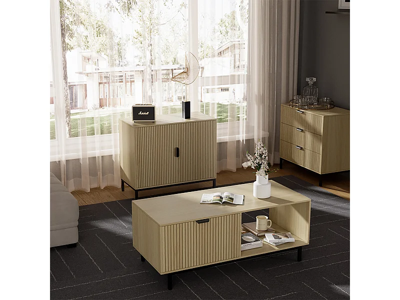 Couchtisch eiche 110x50x45 lennox