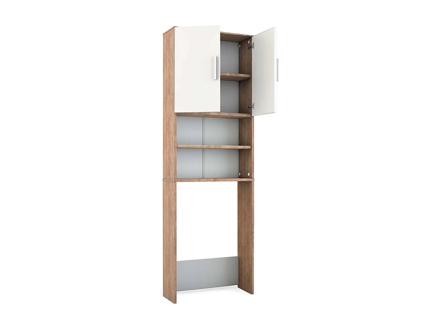 Armoire de toilette sonoma/blanc 64x26x190