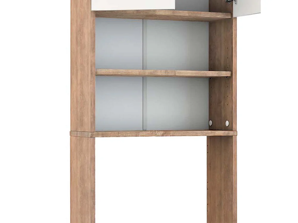 Armoire de toilette sonoma/blanc 64x26x190