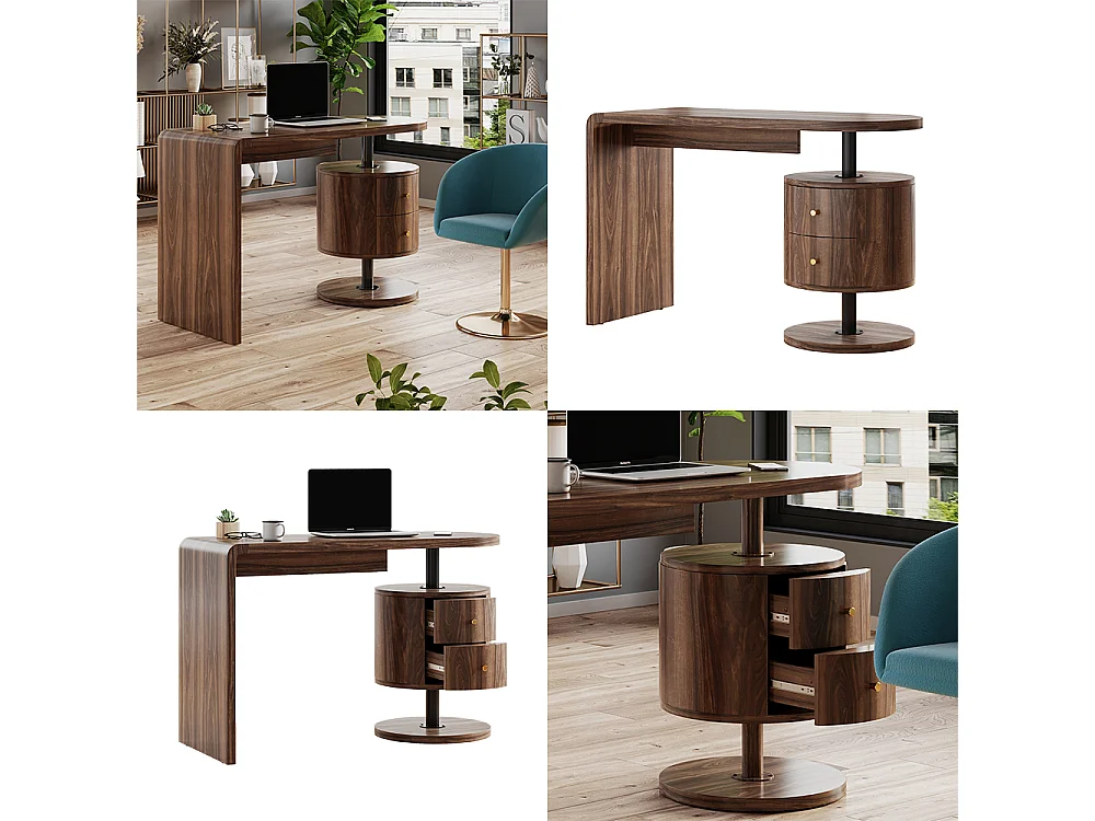 Bureau chêne rustique 120x50x76 lara