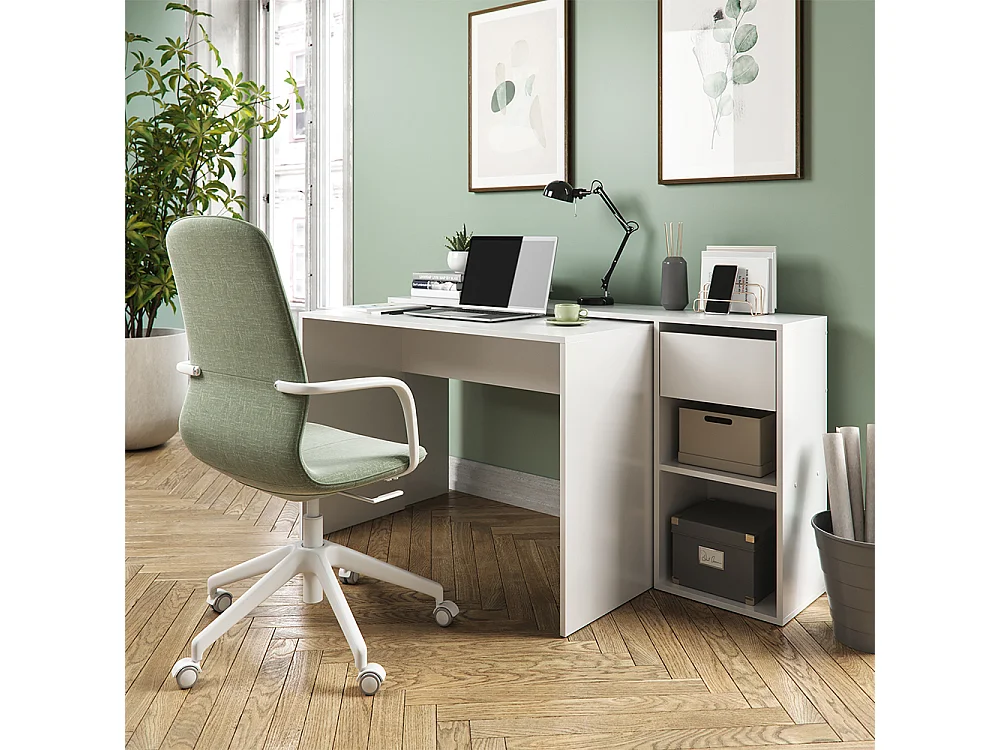 Scrivania bianco 145x46.4x75.8 ben