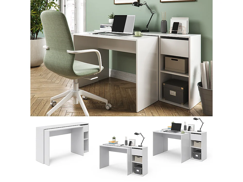 Scrivania bianco 145x46.4x75.8 ben