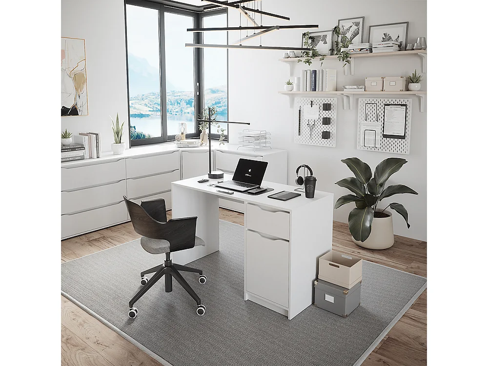 Bureau blanc 120x55x75.6 ruben