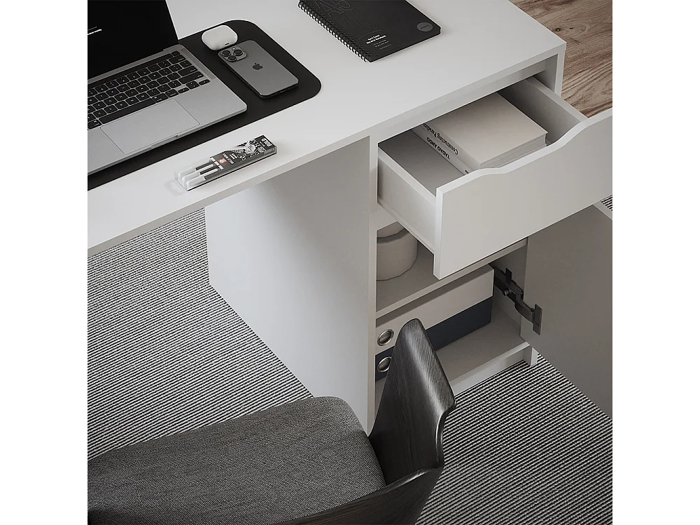 Bureau blanc 120x55x75.6 ruben