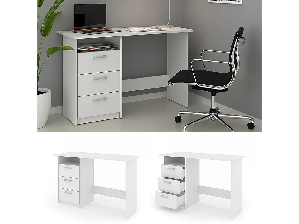 Schreibtisch weiß 120x50x76.6 meiko