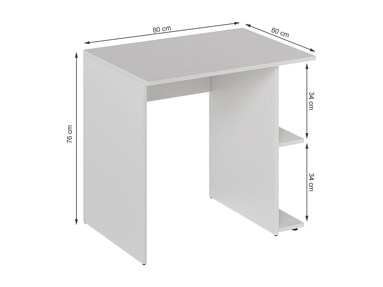 Bureau blanc 82x60x76 simple