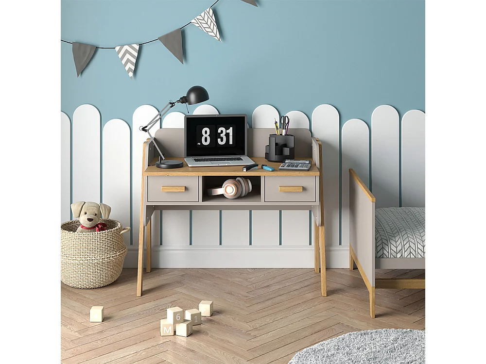 Bureau chêne cachemire 97x51x80 malia