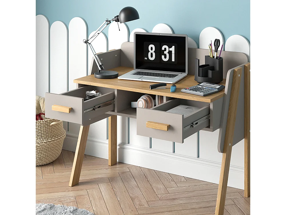 Bureau chêne cachemire 97x51x80 malia