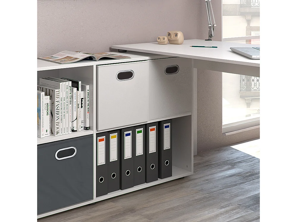 Bureau dangle blanc 137x60x75.4 flexplus