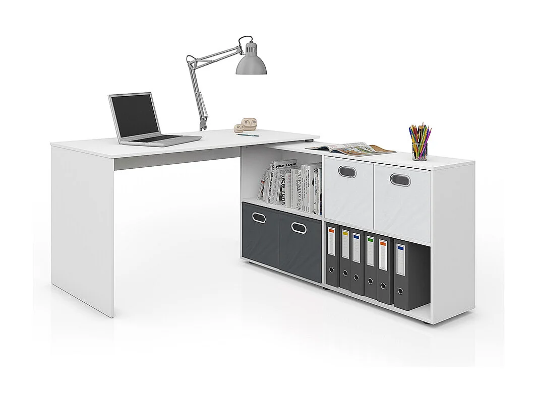 Bureau dangle blanc 137x60x75.4 flexplus