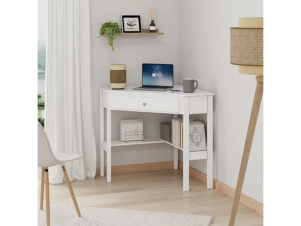 Bureau dangle blanc 75x71.6x76.8 velto