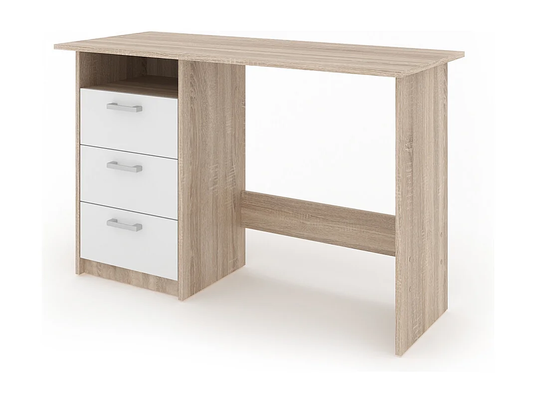Schreibtisch weiß/sonoma 120x50x76.6 meiko