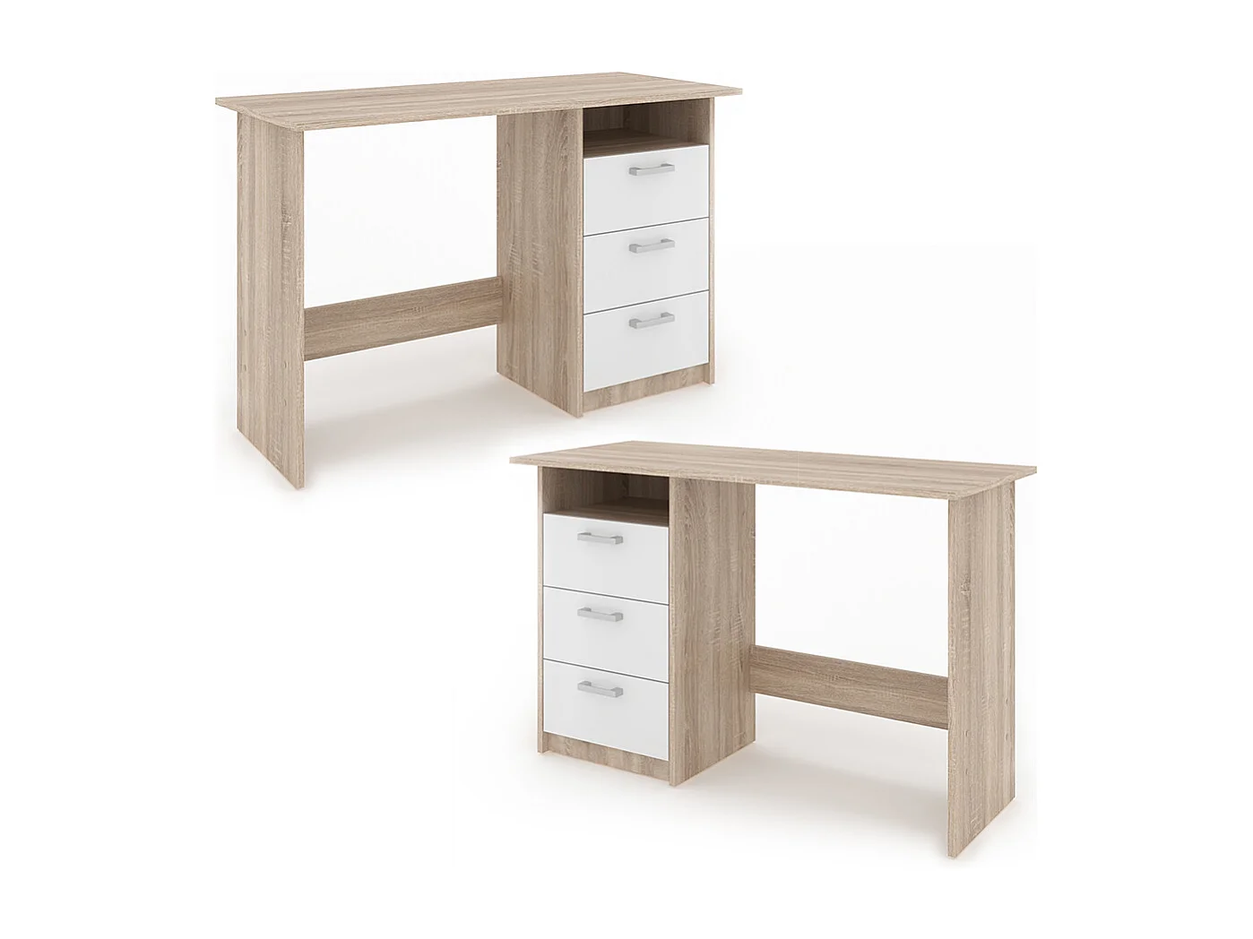 Schreibtisch weiß/sonoma 120x50x76.6 meiko