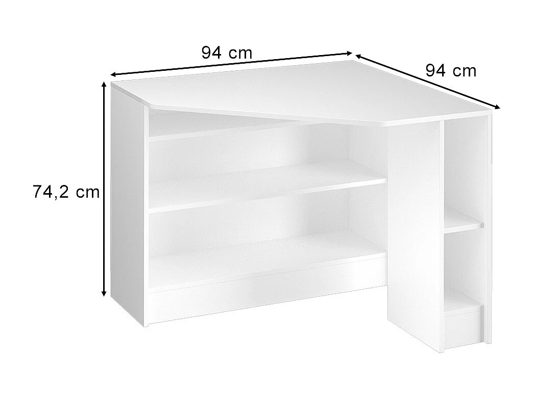Eckschreibtisch weiß 94x94x74.2 alvaro