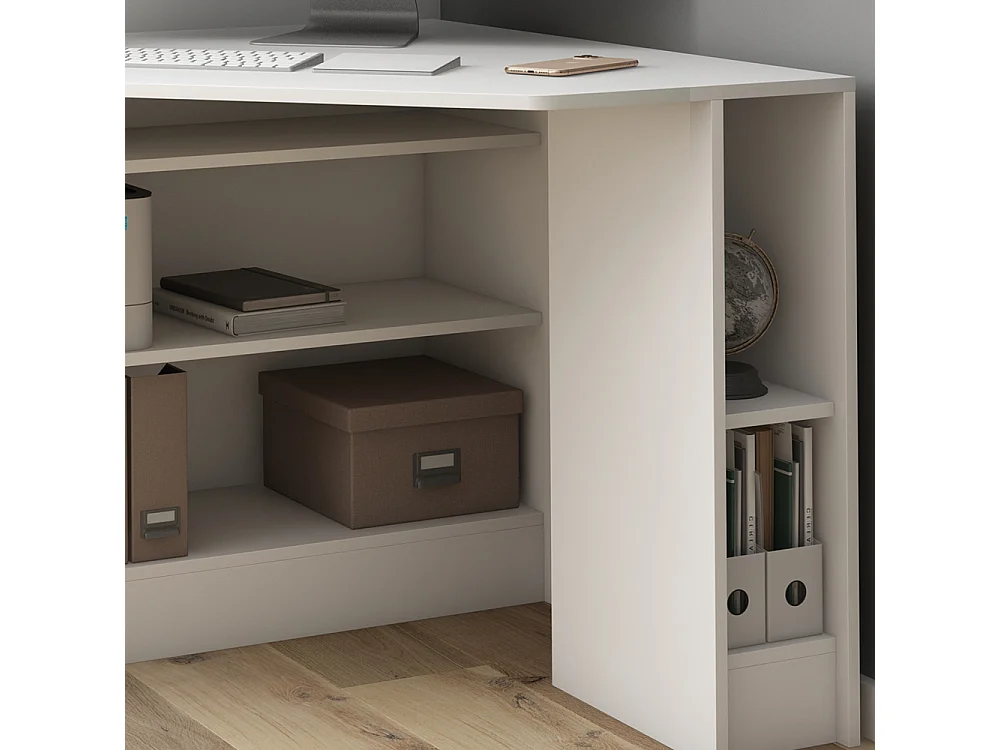 Bureau dangle blanc 94x94x74.2 alvaro