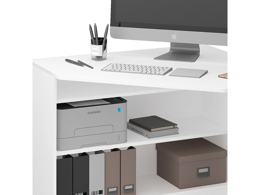 Bureau dangle blanc 94x94x74.2 alvaro