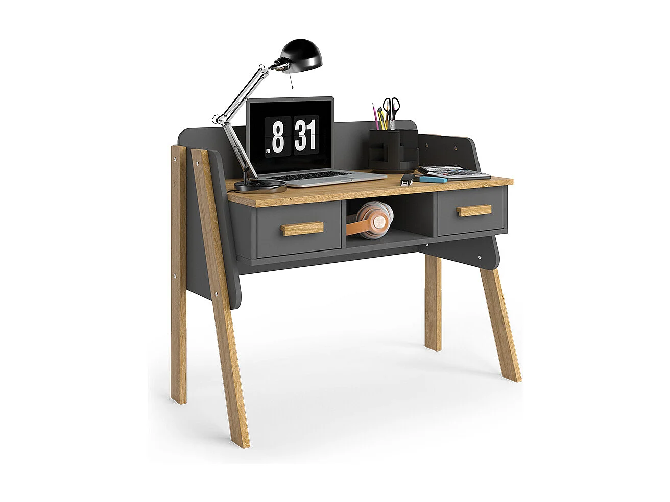 Bureau gris 97x51x80 malia