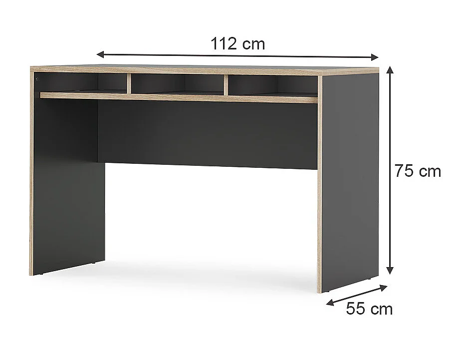 Bureau anthracite 112x55x75 tetrix