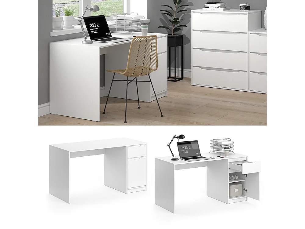 Schreibtisch weiß 140x65x75 ruben