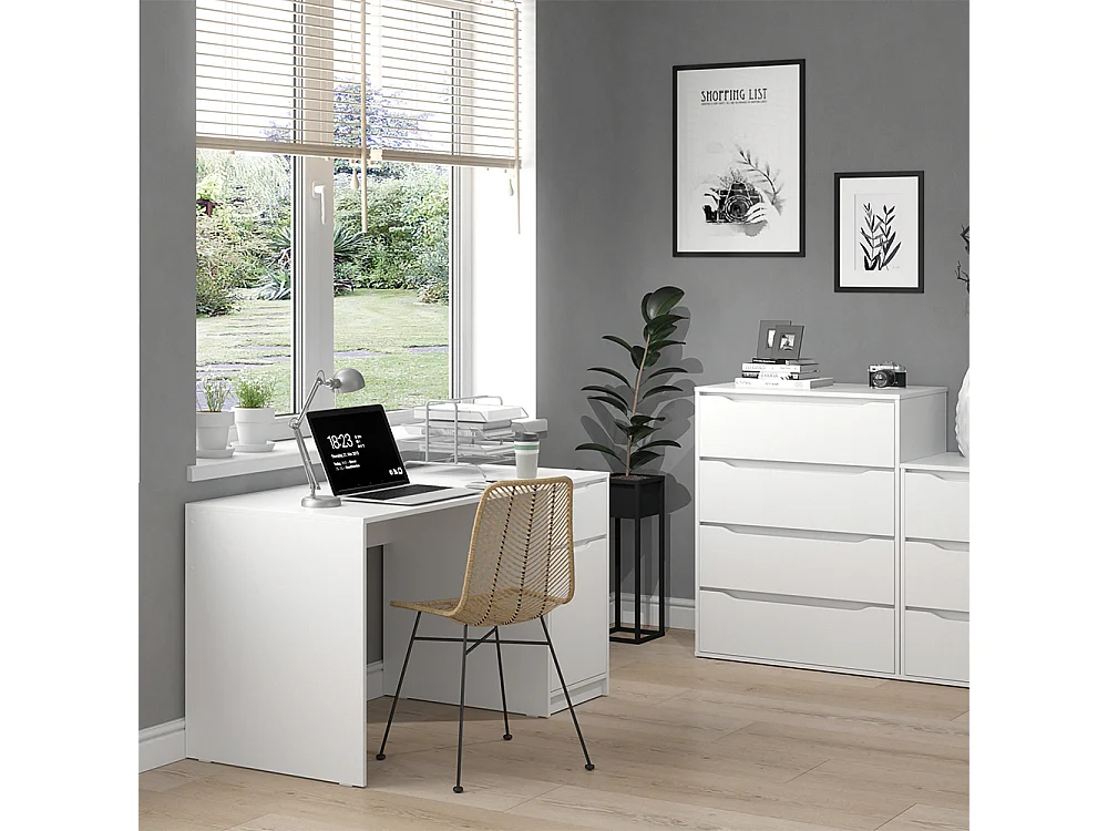 Bureau blanc 140x65x75 ruben