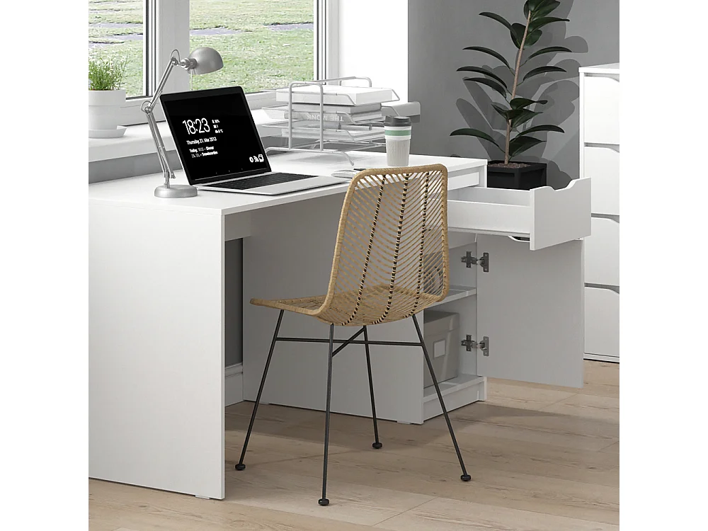 Bureau blanc 140x65x75 ruben