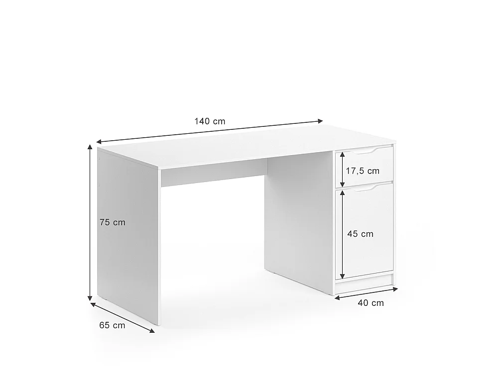 Biurko biały 140x65x75 ruben
