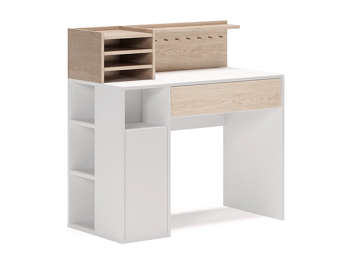 Bureau blanc/sonoma 100x50x100