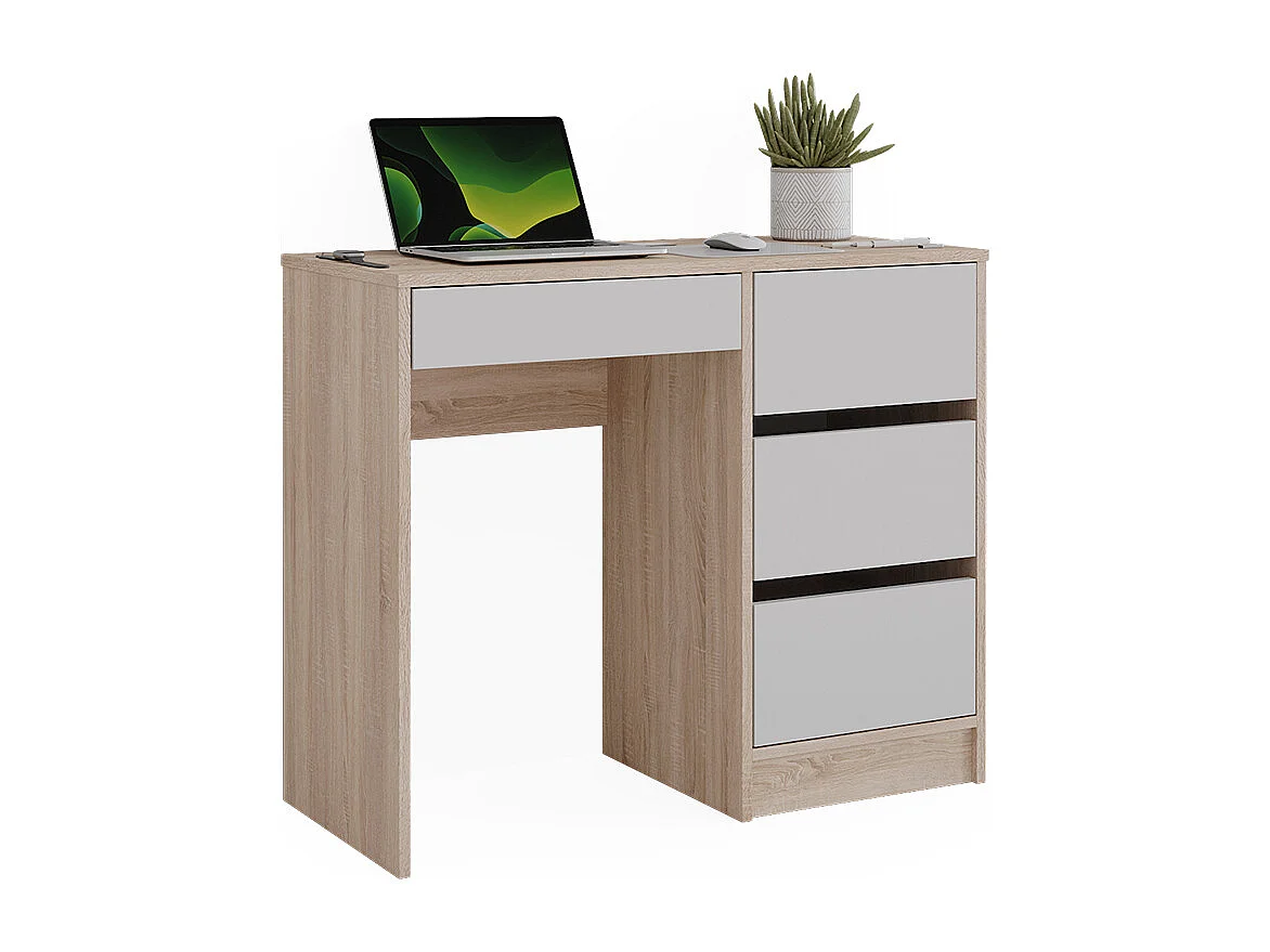 Bureau blanc/sonoma 90x40x75 sherry