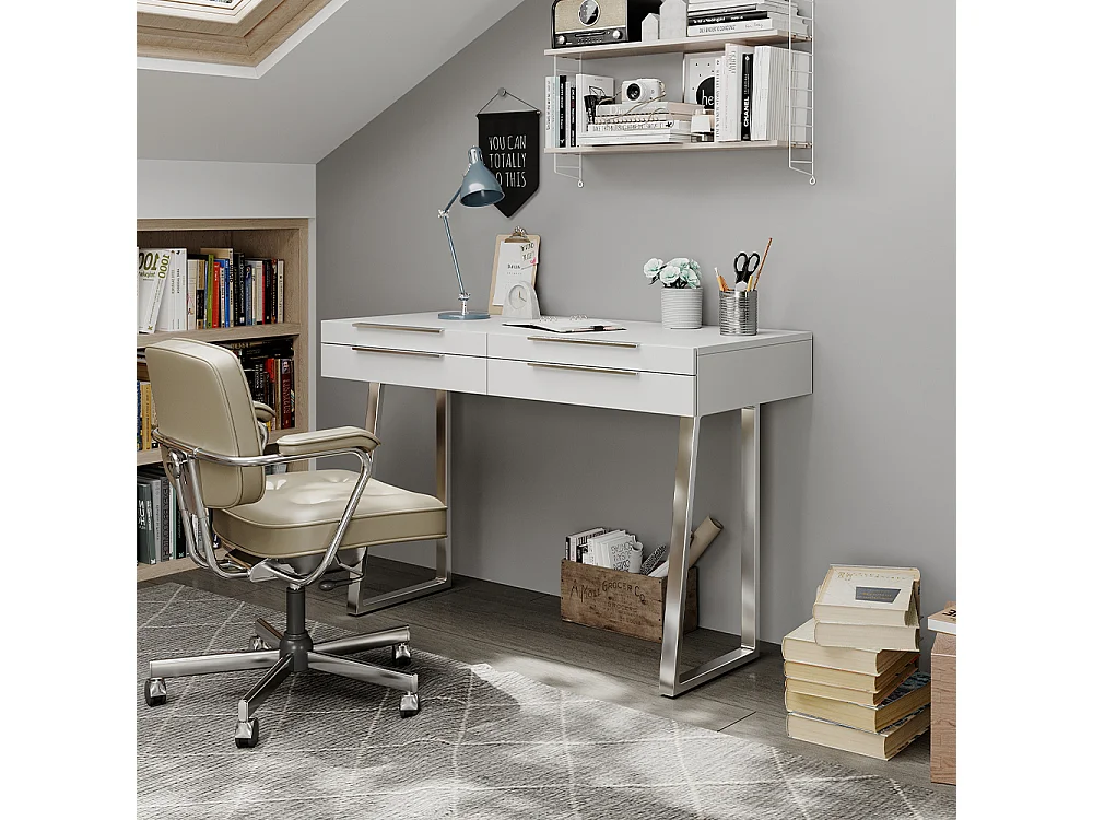 Bureau blanc 120x50x79 alexia