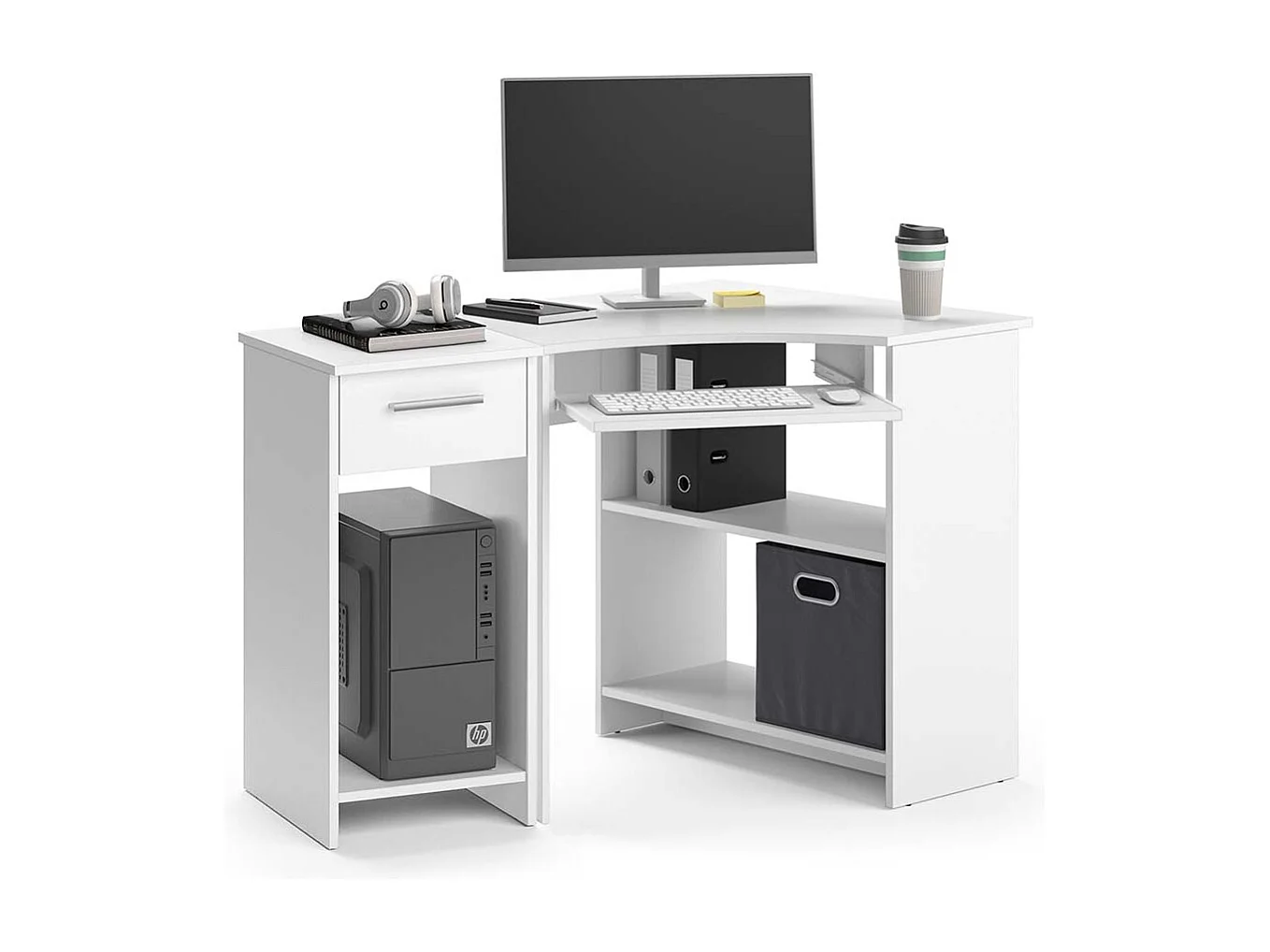 Bureau dangle blanc 83x76x77 odin