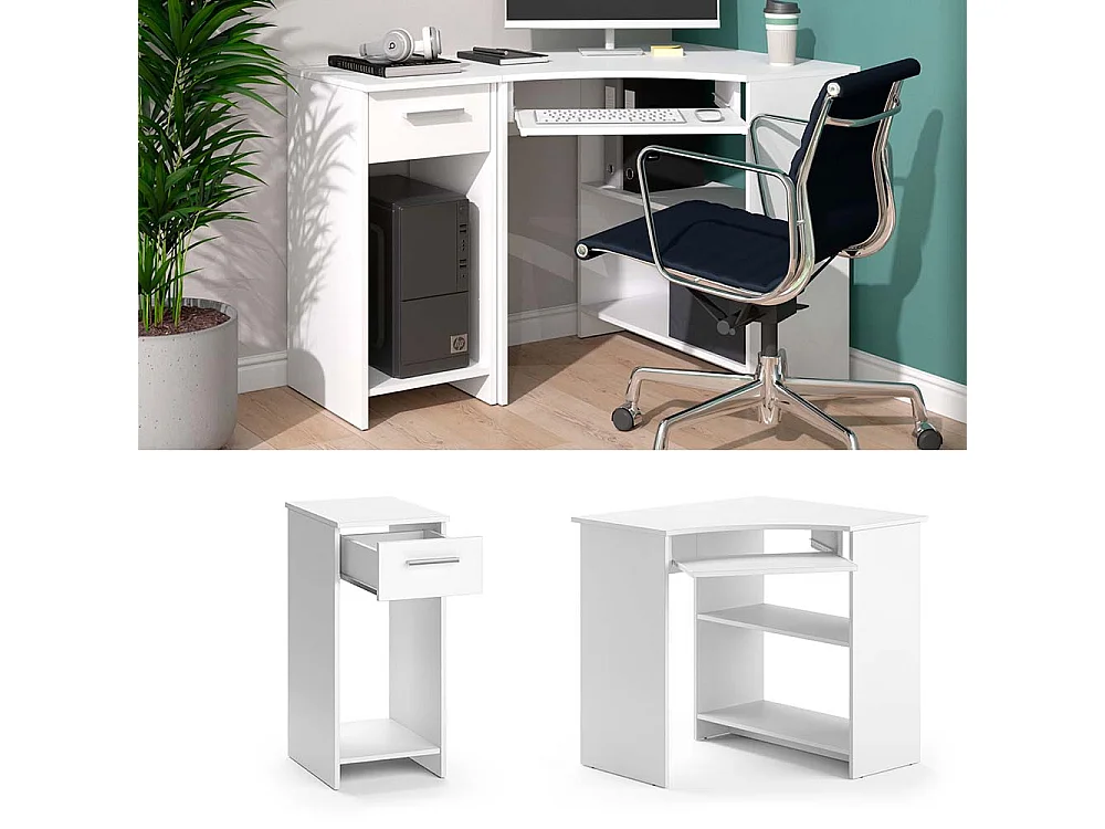 Hoekbureau wit 83x76x77 odin
