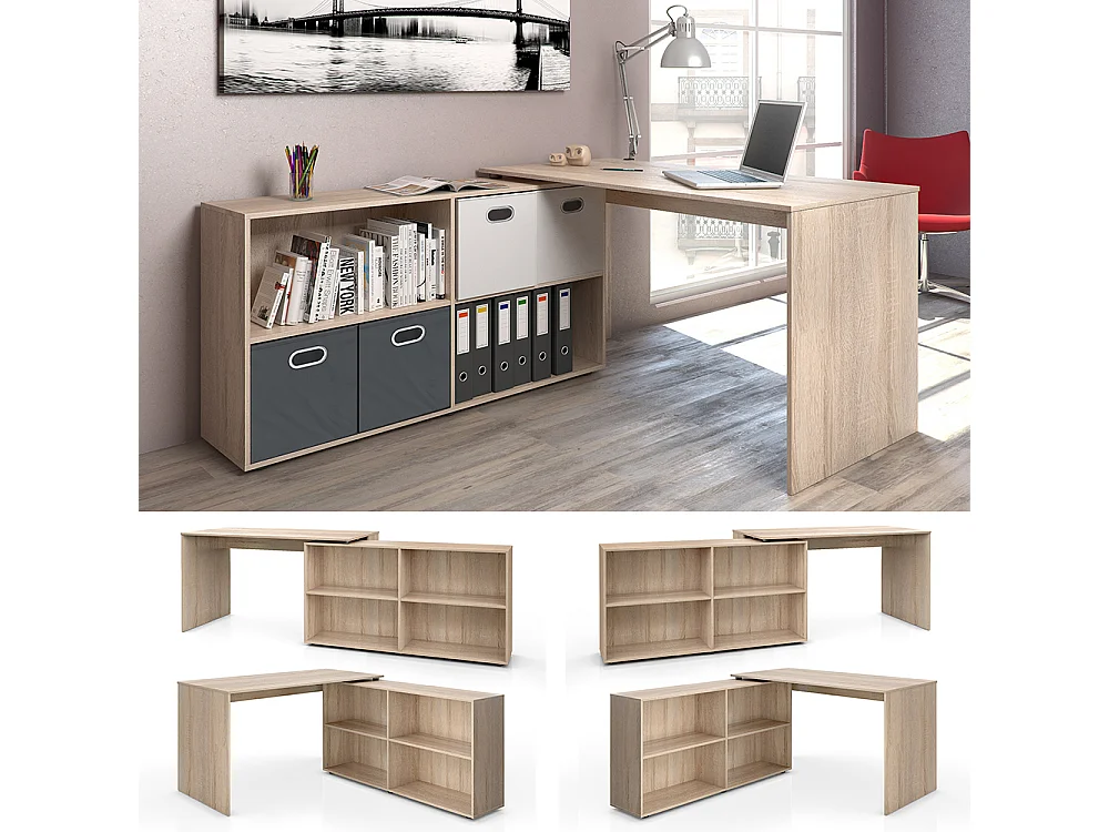Bureau dangle sonoma 137x60x75.4 flexplus
