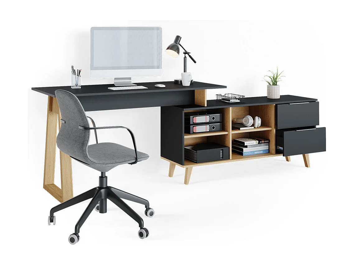 Bureau anthracite 138x60x77 nautica