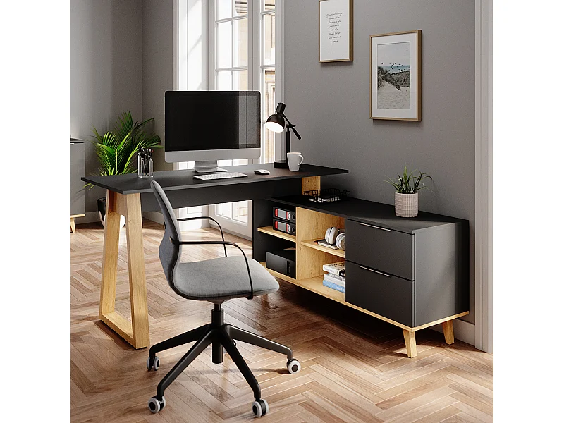 Schreibtisch anthrazit 138x60x77 nautica