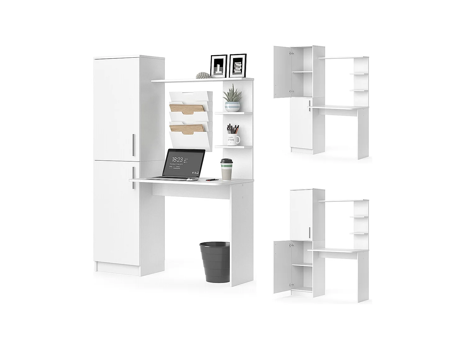 Bureau blanc 122.9x52x168.5 tessa