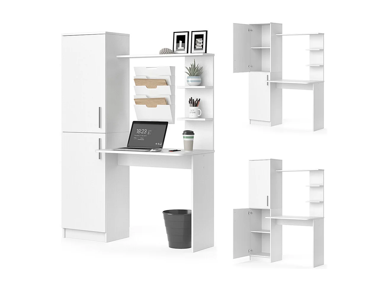 Bureau blanc 122.9x52x168.5 tessa