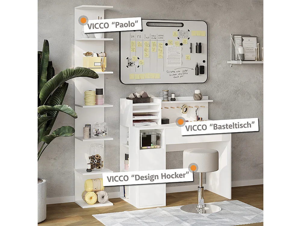 Bureau blanc 100x50x100