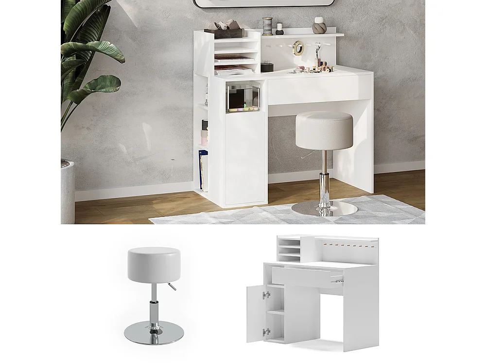 Bureau blanc 100x50x100