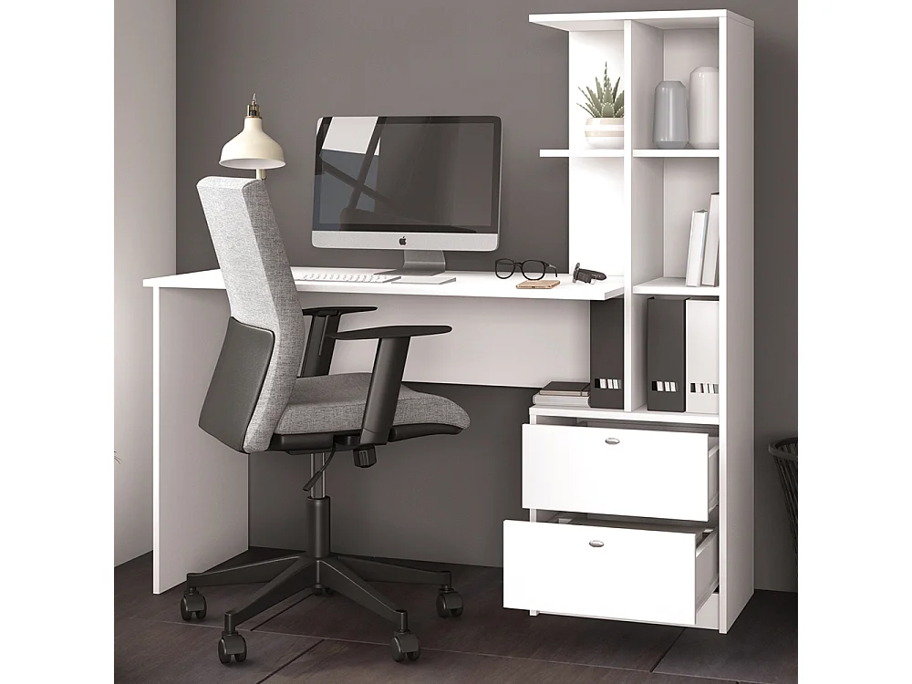 Scrivania bianco 136x55x138 denton