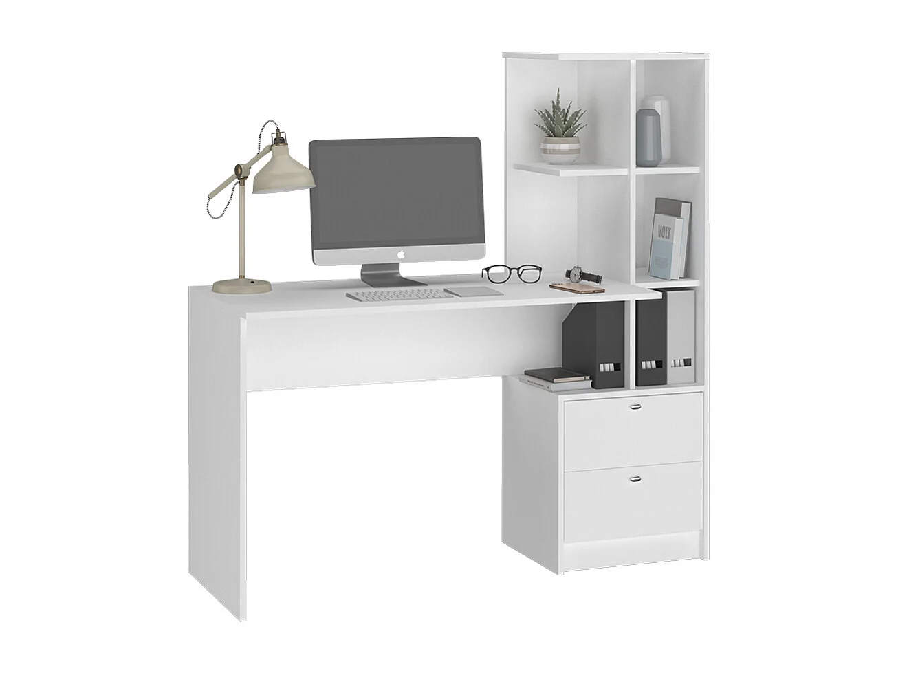 Scrivania bianco 136x55x138 denton