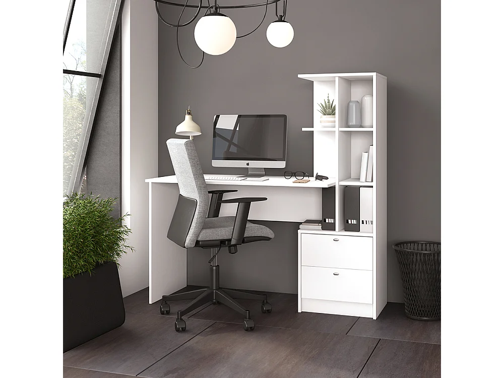 Bureau blanc 136x55x138 denton